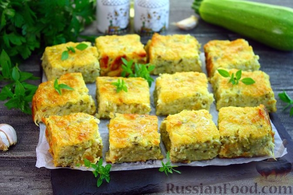 Пирог из кабачков с сыром