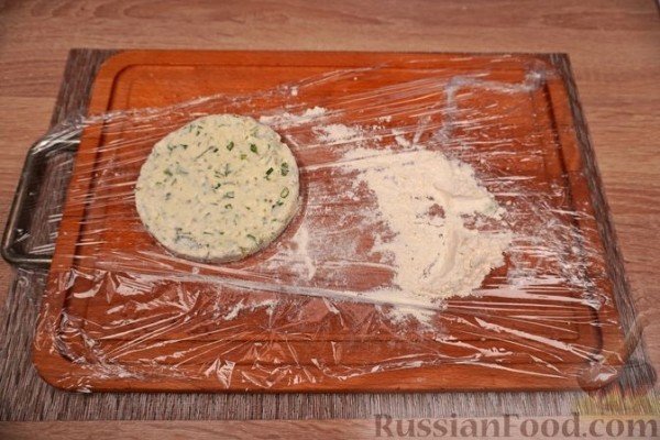 Лепёшки из творога с зеленью