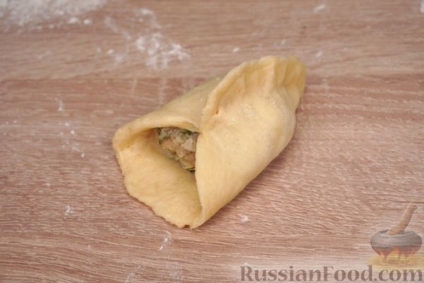 Бездрожжевые пирожки с картофелем, грибами и зеленью (в духовке)