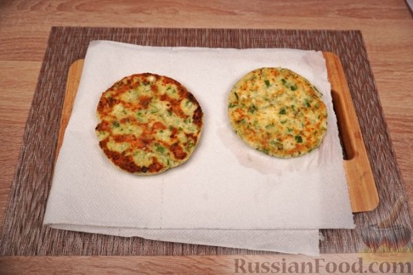 Лепёшки из творога с зеленью