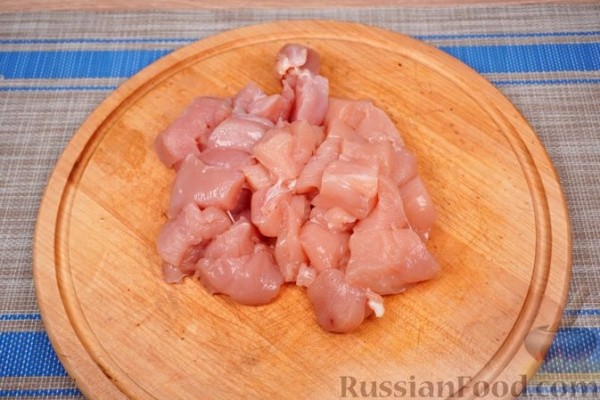 Курица с баклажанами в сметане