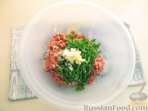 Рулетики из кабачковых блинов с мясным фаршем (в духовке)
