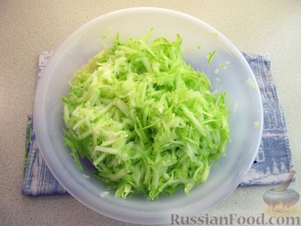 Лепёшки из кабачков с сыром (на сковороде)