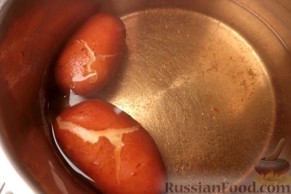 Дрожжевой пирог из картофельного теста с персиками