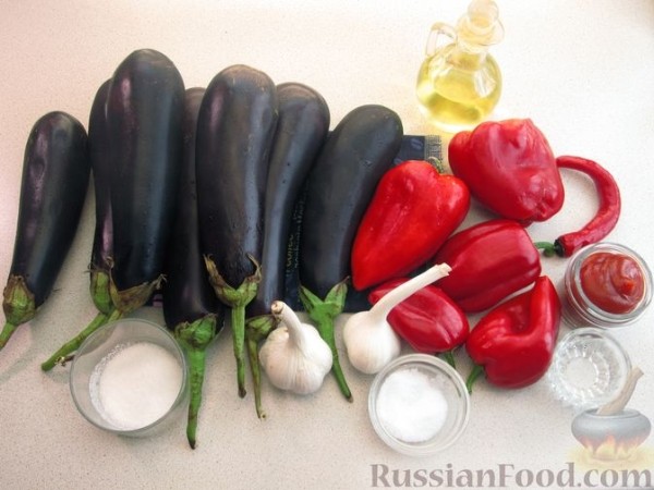 Острые баклажаны на зиму