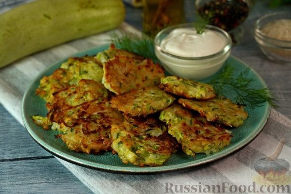 Кабачковые оладьи с рисом