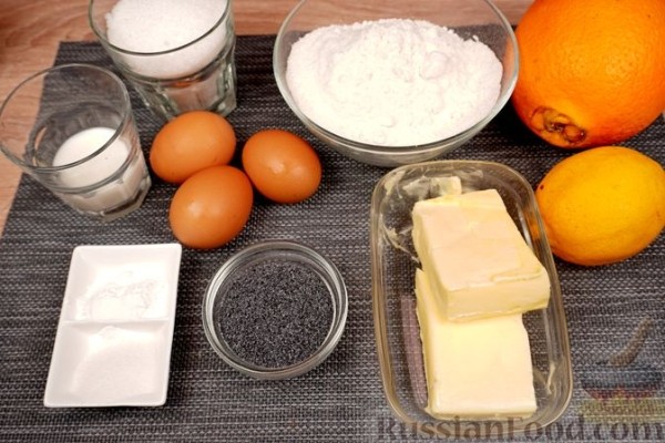 Кексы с маком и цитрусовой пропиткой