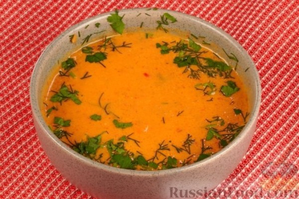 Суп-пюре из баклажанов и тыквы