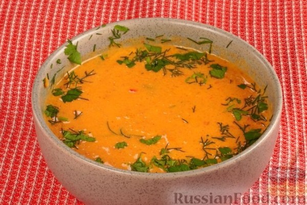 Суп-пюре из баклажанов и тыквы