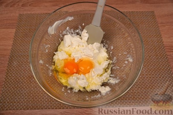 Клафути с зелёным горошком и беконом