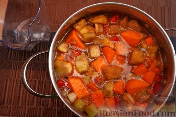 Суп-пюре из баклажанов и тыквы