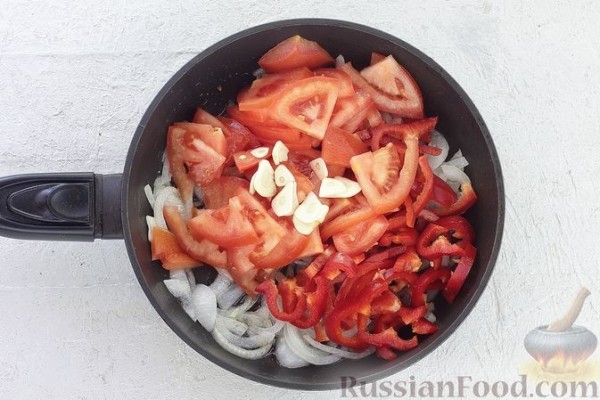 Запеканка из макарон с курицей и овощами Запеканка из макарон с курицей и овощами