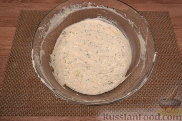 Клафути с зелёным горошком и беконом