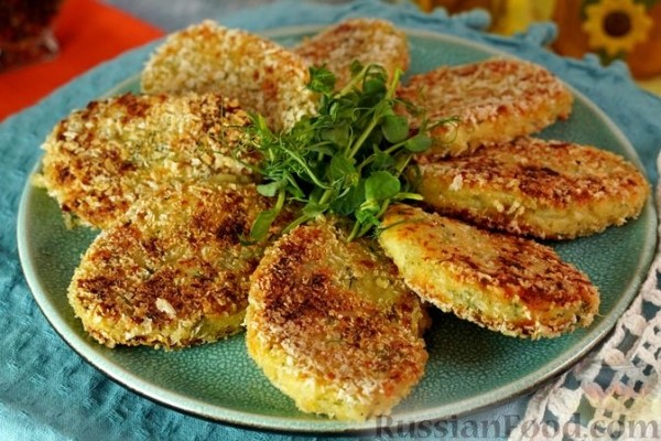 Картофельные котлеты с сыром и зеленью
