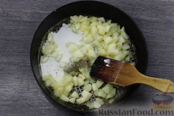 Пирог "Осенний" с грушами и творогом