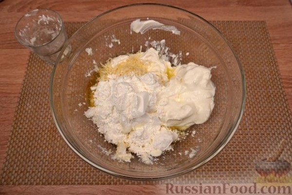 Клафути с зелёным горошком и беконом