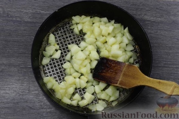 Пирог "Осенний" с грушами и творогом