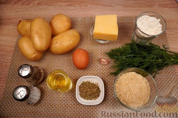 Картофельные котлеты с сыром и зеленью