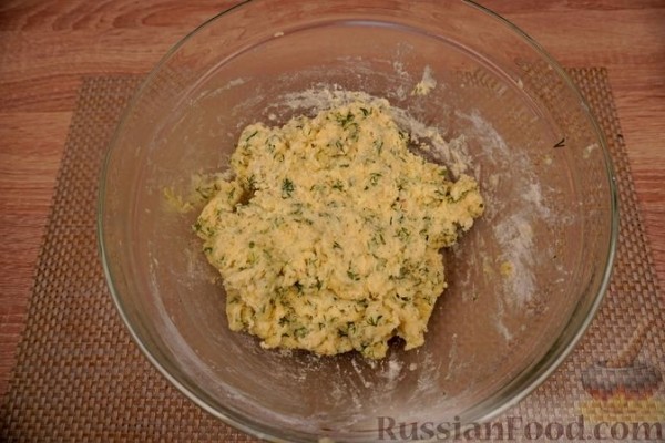 Картофельные котлеты с сыром и зеленью