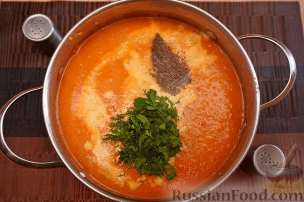 Суп-пюре из баклажанов и тыквы