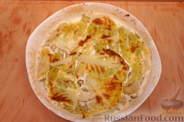 Голубцы с рыбой, картофелем и квашеной капустой (в духовке)