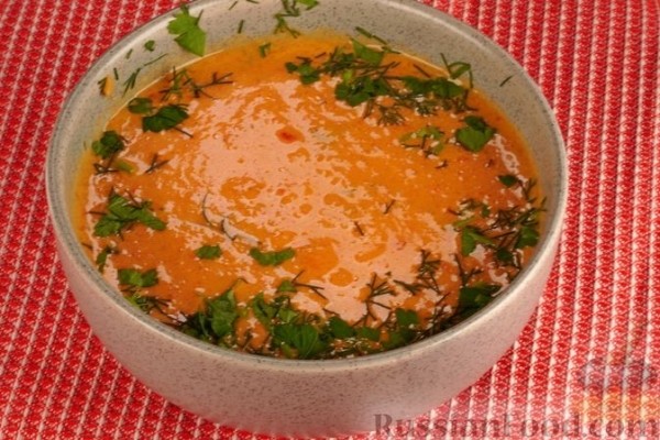 Суп-пюре из баклажанов и тыквы