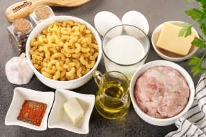 Макароны с фаршем в духовке