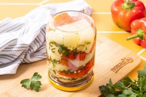 Маринованный болгарский перец с чесноком