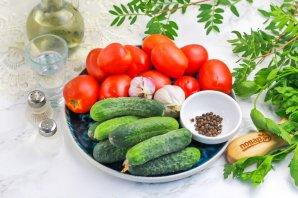Помидоры с огурцами (закатки)