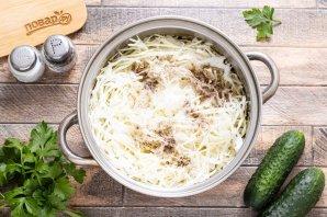 Салат из капусты и огурцов на зиму