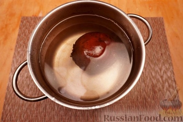 Волованы со свеклой и сельдью