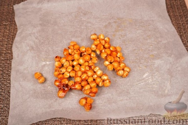 Гнёзда из теста кадаиф с фундучным пралине