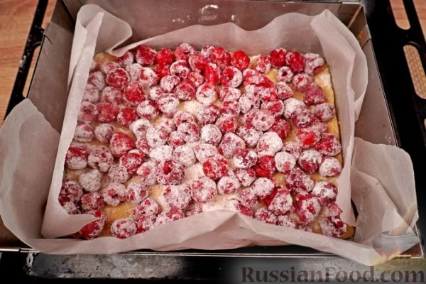 Печенье с овсяными хлопьями и малиной
