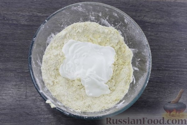 Пирог "Осенний" с грушами и творогом