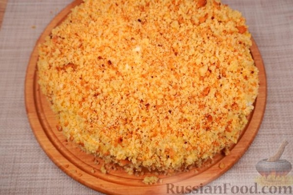 Бисквит с заварным кремом и малиной