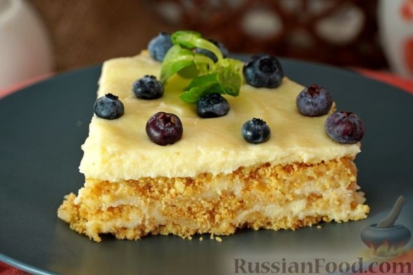 Торт "Пломбир" из песочной крошки