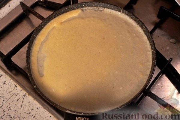 Блины на миндальном молоке с марципановой начинкой