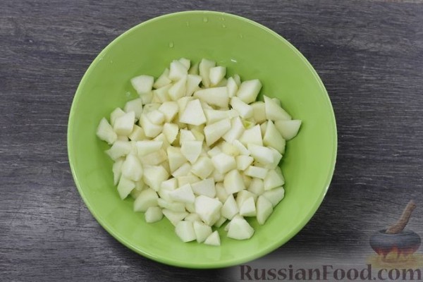 Пирог "Осенний" с грушами и творогом