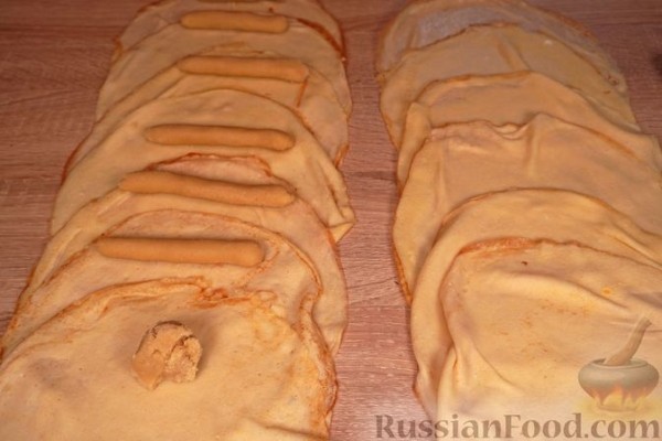 Блины на миндальном молоке с марципановой начинкой