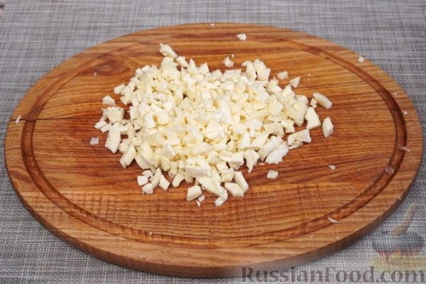Лазанья с сосисками и шампиньонами