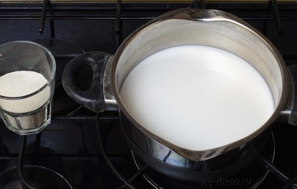 Манная каша на кокосовом молоке