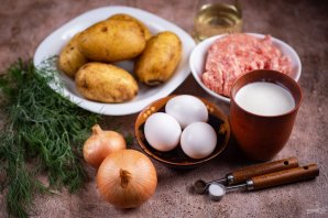 Фарш с картошкой в духовке Фарш с картошкой в духовке