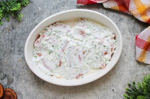 Горбуша в сметане