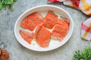 Горбуша в сметане