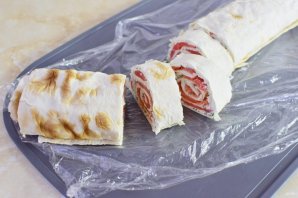 Лаваш с красной рыбой