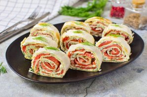 Лаваш с красной рыбой