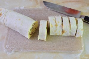 Лаваш со шпротами