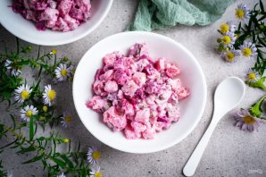 Салат винегрет с майонезом