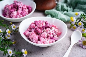 Салат винегрет с майонезом Салат винегрет с майонезом