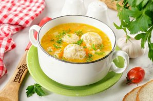 Суп с фрикадельками Суп с фрикадельками
